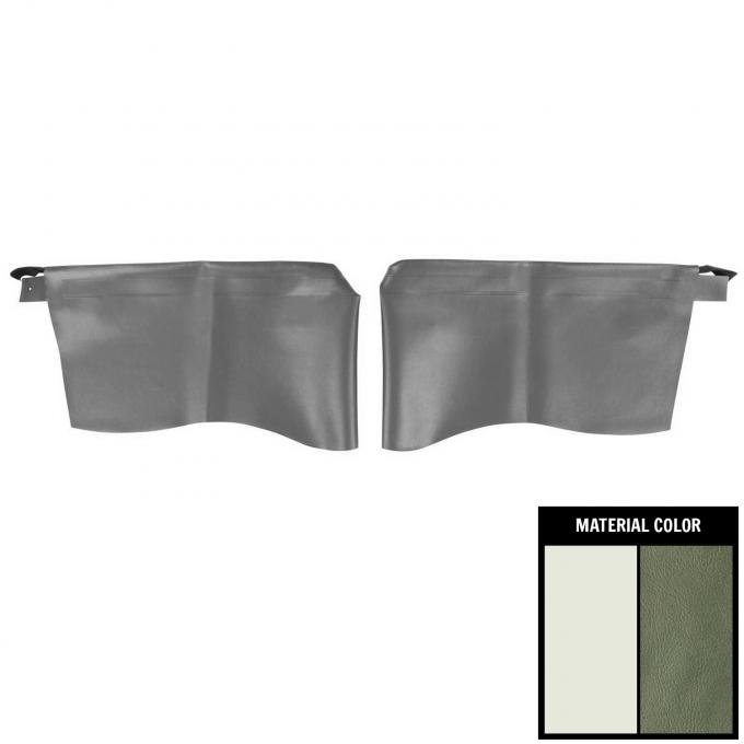 PUI Interiors 1965 Chevrolet Impala SS Hardtop White & Aqua Rear Arm Rest Covers 65BR39C
