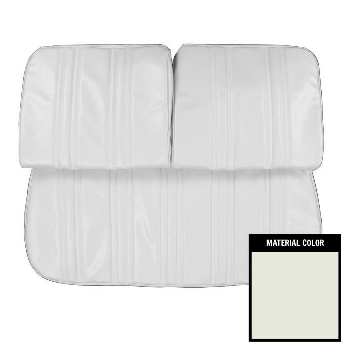 PUI Interiors 1975 Chevrolet Caprice White Front Bench W/O Arm Rest Seat Cover 75IS37B