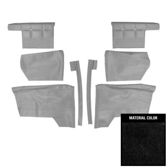 PUI Interiors 1962 Chevrolet Impala/SS Convertible Pre-Assembled Black Rear Door Panels 62BD55VP