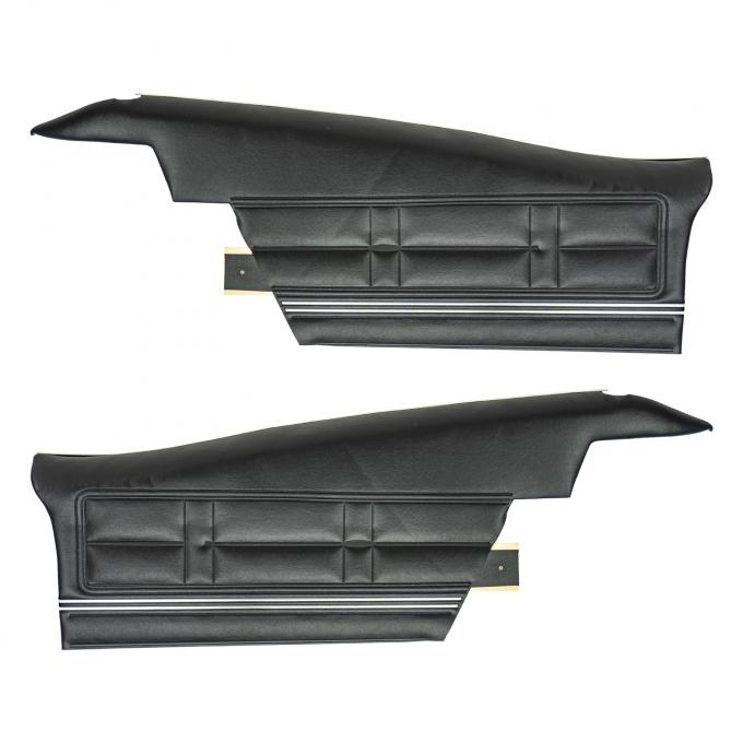 PUI Interiors 1967 Chevrolet Impala Hardtop Pre-Assembled Black Rear Door Panels 67BD10C-P