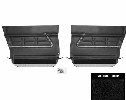 PUI Interiors 1967 Chevrolet Impala 4-Door Sedan/Wagon Black Front Door Panels 67BD4D10