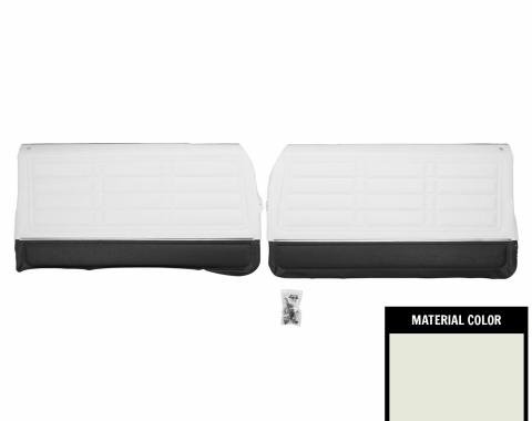 PUI Interiors 1966 Chevrolet Impala SS Pre-Assembled White & Black Front Door Panels 66BD37-P