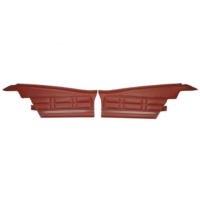 PUI Interiors 1967 Chevrolet Impala Hardtop Pre-Assembled Red Rear Door Panels 67BD30C-P