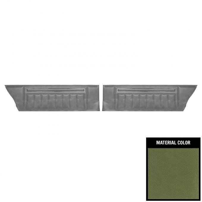 PUI Interiors 1971-1972 Chevrolet Impala Jade Green Front Door Panels 71BD19