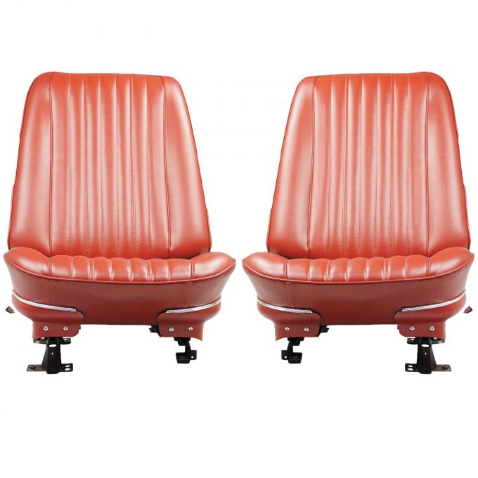PUI Interiors 1969 Chevrolet Impala/SS Red Front Bucket Seat Covers 69BS30U