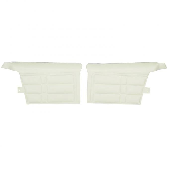 PUI Interiors 1966 Chevrolet Impala SS Convt Pre-Assembled White & Black Rear Door Panels 66BD37V-P