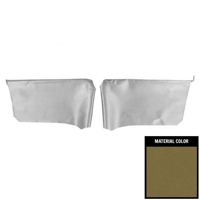 PUI Interiors 1968 Chevrolet Impala Hardtop Ivy Gold Rear Arm Rest Covers 68BR46C