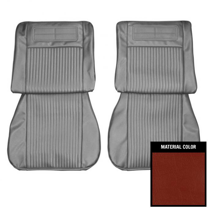 PUI Interiors 1963-1964 Chevrolet Nova Red Front Bucket Seat Covers 63XS64U