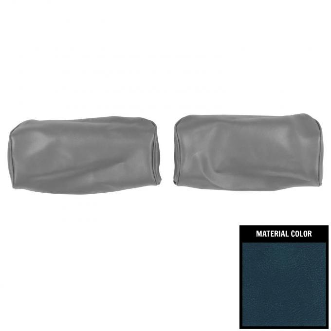 PUI Interiors 1971-1972 Chevrolet Impala Dark Blue Bench Seat Head Rest Covers 71BH09B