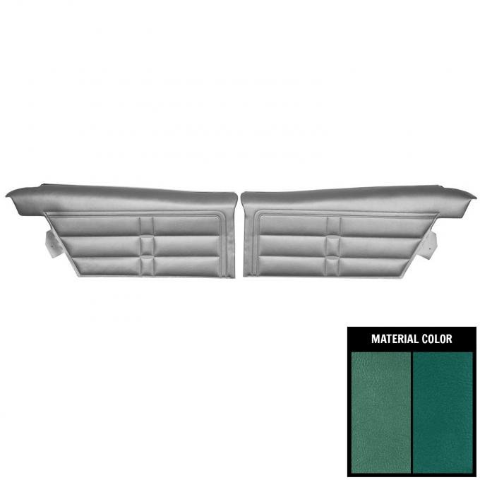 PUI Interiors 1966 Chevrolet Impala SS Hardtop Pre-Assembled 2 Tone Aqua Rear Door Panels 66BD05C-P