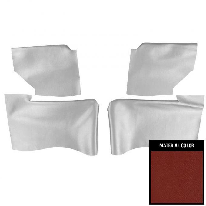 PUI Interiors 1965 Chevrolet Impala Convertible Red Rear Arm Rest Covers 65BRN30