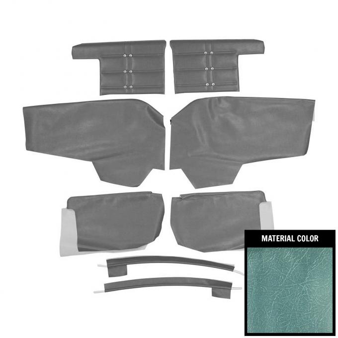 PUI Interiors 1963 Chevrolet Impala/SS Convertible Pre-Assembled Light Blue Rear Door Panels 63BD56VP