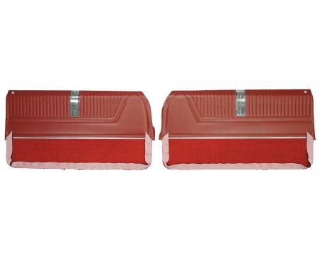 PUI Interiors 1965 Chevrolet Impala SS Pre-Assembled Red Front Door Panels PD551
