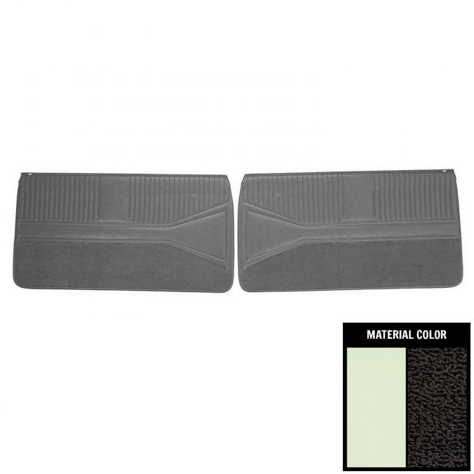 PUI Interiors 1964 Chevrolet Impala SS Pre-Assembled White & Black Front Door Panels 64BSD67FP