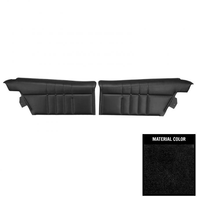 PUI Interiors 1965 Chevrolet Impala Hardtop Pre-Assembled Black Rear Door Panels 65BDN10CP