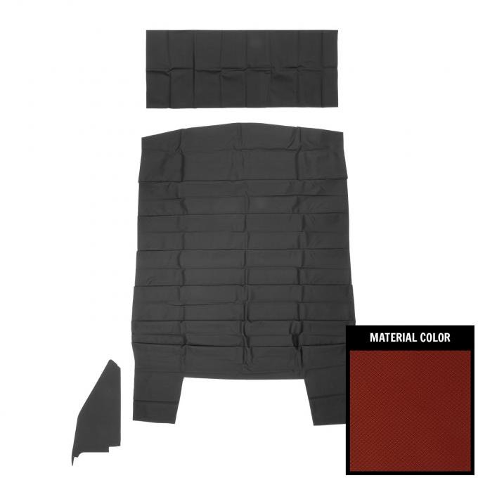 PUI Interiors 1966 Chevrolet Caprice Hardtop Dark Red Basketweave Headliner 66BH103A