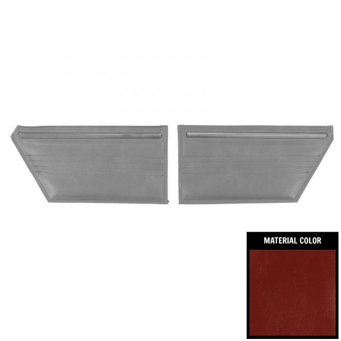 PUI Interiors 1978-1980 Chevrolet Malibu Hardtop Carmine Rear Door Panels 78AD38C