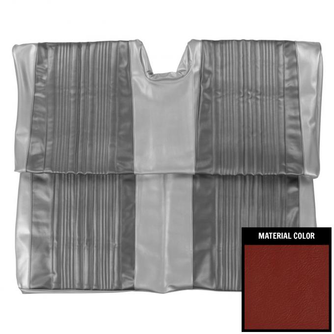 PUI Interiors 1967 Chevrolet Impala/SS Hardtop Red Rear Bench Seat Cover 67BS30C