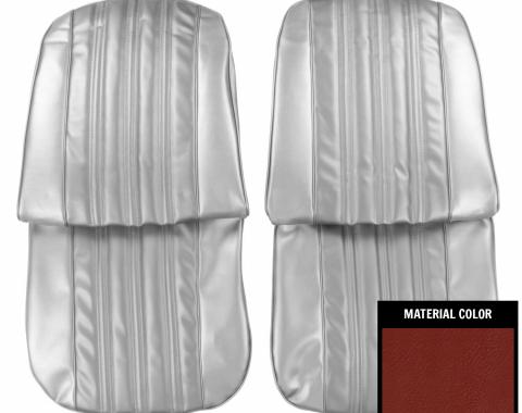 PUI Interiors 1966 Chevrolet Impala/SS Red Front Bucket Seat Covers 66BS30U