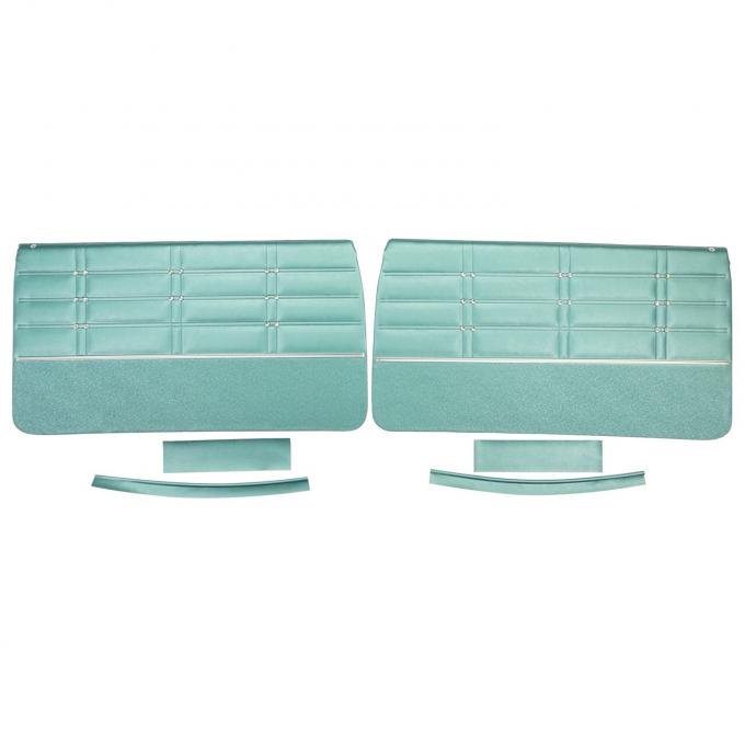 PUI Interiors 1963 Chevrolet Impala/SS Pre-Assembled Aqua Front Door Panels 63BD50FP