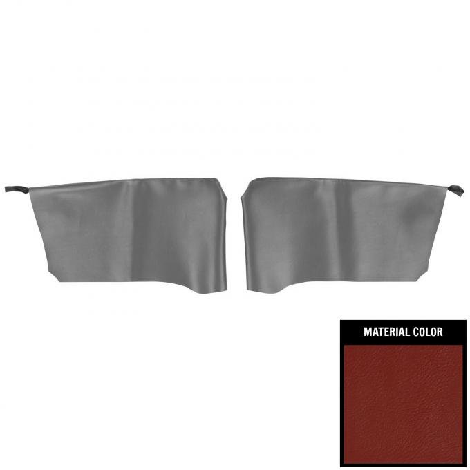 PUI Interiors 1966-1967 Chevrolet Impala Convertible Red Rear Arm Rest Covers 66BR30C