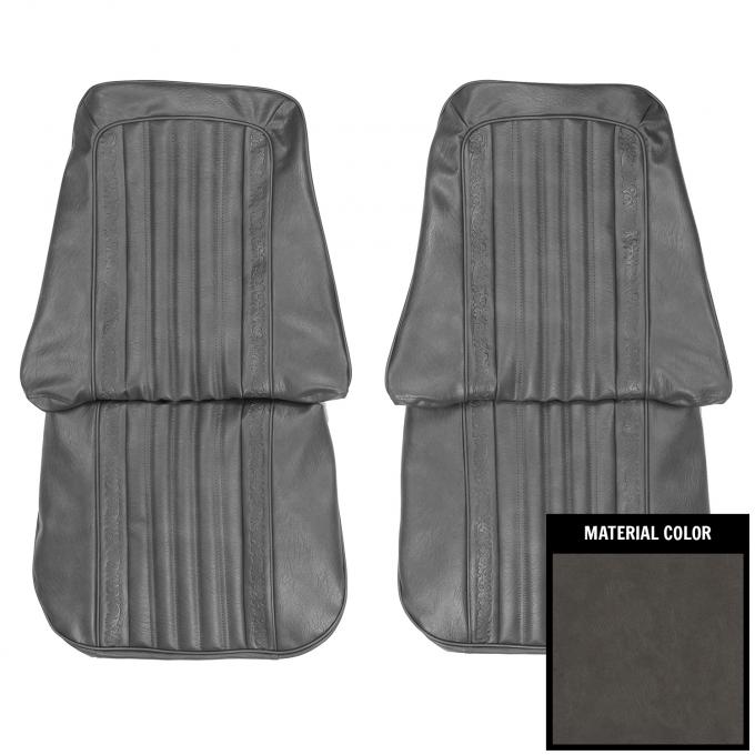 PUI Interiors 1971-1972 Chevrolet Truck Gray Front Bucket Seat Covers 71TSZ02U