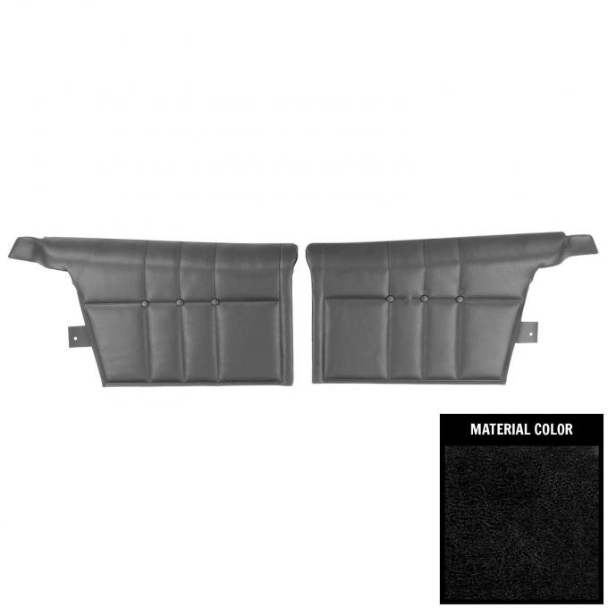 PUI Interiors 1965 Chevrolet Impala Convertible Pre-Assembled Black Rear Door Panels 65BDN10VP