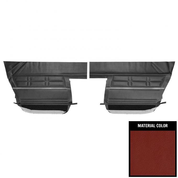 PUI Interiors 1967 Chevrolet Impala 4-Door Sedan/Hardtop Red Rear Door Panels 67BD4D30S