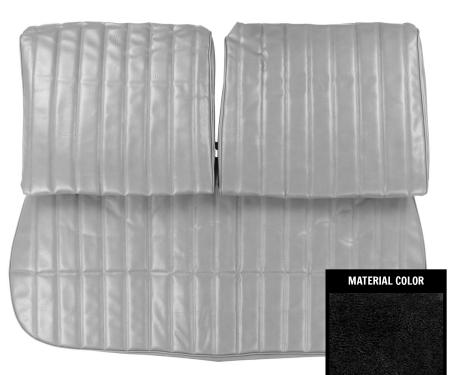 PUI Interiors 1971-1972 Chevrolet Monte Carlo Black Front Bench Seat Cover W/Bolster 71MS10B1