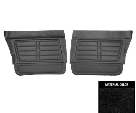 PUI Interiors 1966 Chevrolet Impala 4-Door Wagon Black Front Door Panels 66BD4D10