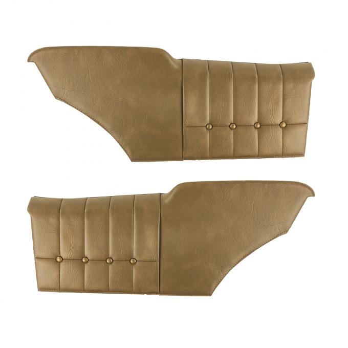 PUI Interiors 1971-72 Chevrolet Monte Carlo Hardtop Pre-Assembled Dark Saddle Rear Door Panels 71MD42C-P