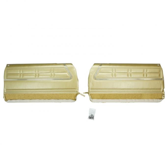 PUI Interiors 1967 Chevrolet Impala Pre-Assembled Gold Front Door Panels 67BD43-P