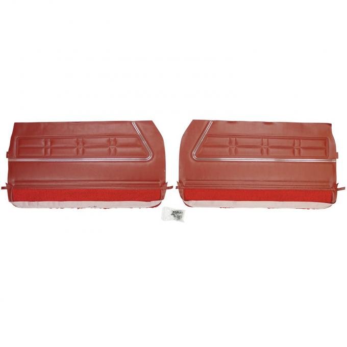 PUI Interiors 1967 Chevrolet Impala Red Front Door Panels 67BD30