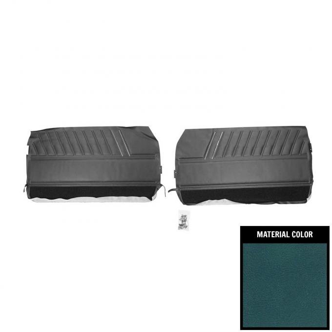 PUI Interiors 1968 Chevrolet Impala/SS Medium Blue Front Door Panels 68BD17