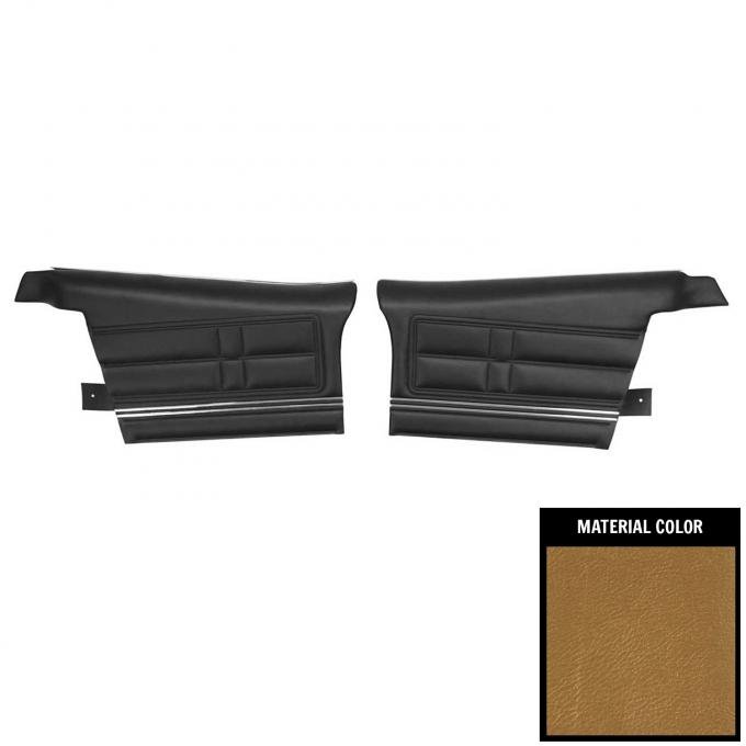 PUI Interiors 1967 Chevrolet Impala Convertible Pre-Assembled Gold Rear Door Panels 67BD43V-P
