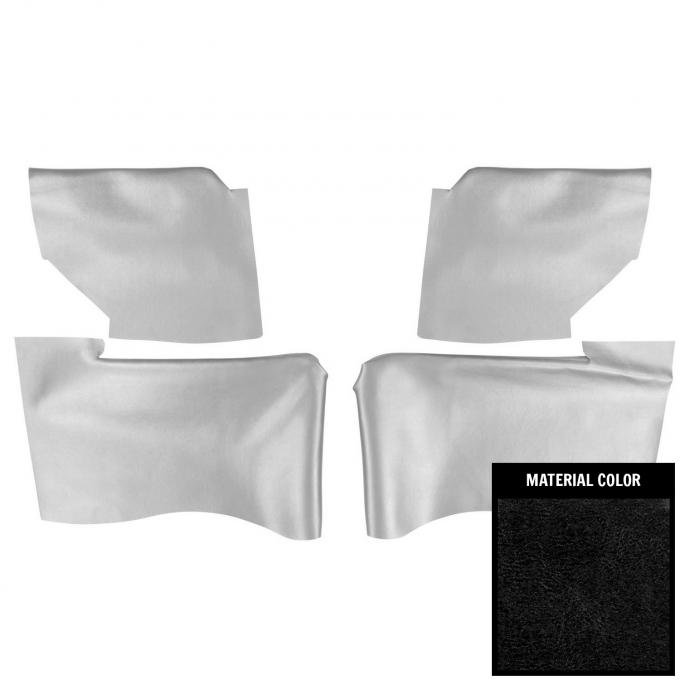 PUI Interiors 1967 Pontiac Parisienne Convertible Black Rear Arm Rest Covers 67PR10