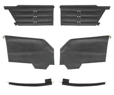 PUI Interiors 1963 Chevrolet Impala/SS Hardtop Pre-Assembled Black Rear Door Panels 63BD55CP