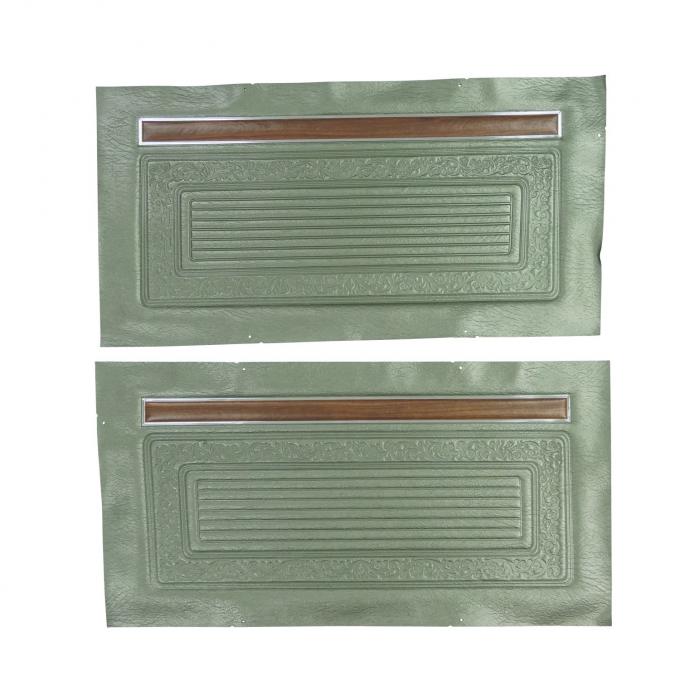 PUI Interiors 1970-1971 Chevrolet Truck Dark Metallic Green Front Door Panels 70TD24