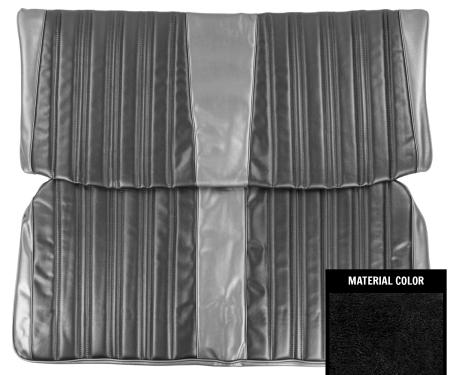 PUI Interiors 1966 Chevrolet Impala 4-Door Wagon 3rd Row Black Rear Bench Seat Cover 66BS4D10W-3