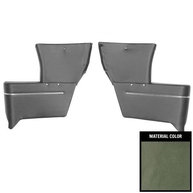 PUI Interiors 1966 Chevrolet Corvair Convertible Aqua Rear Arm Rest Covers 65RR02