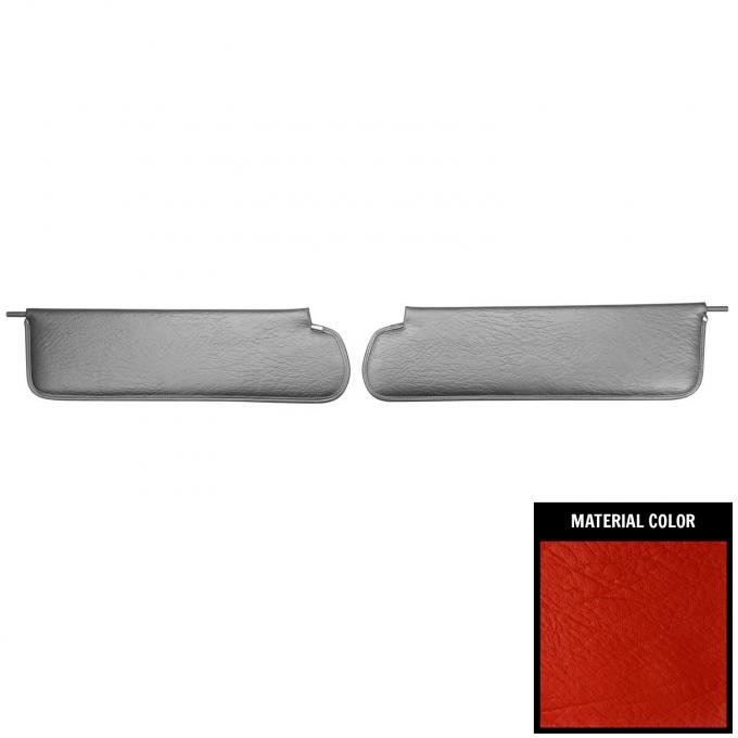 PUI Interiors 1969-1972 Chevrolet/GMC Truck Bright Red Sun Visors SV2332