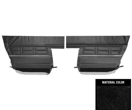 PUI Interiors 1967 Chevrolet Impala 4- Door Sedan/Hardtop Black Rear Door Panels 67BD4D10S