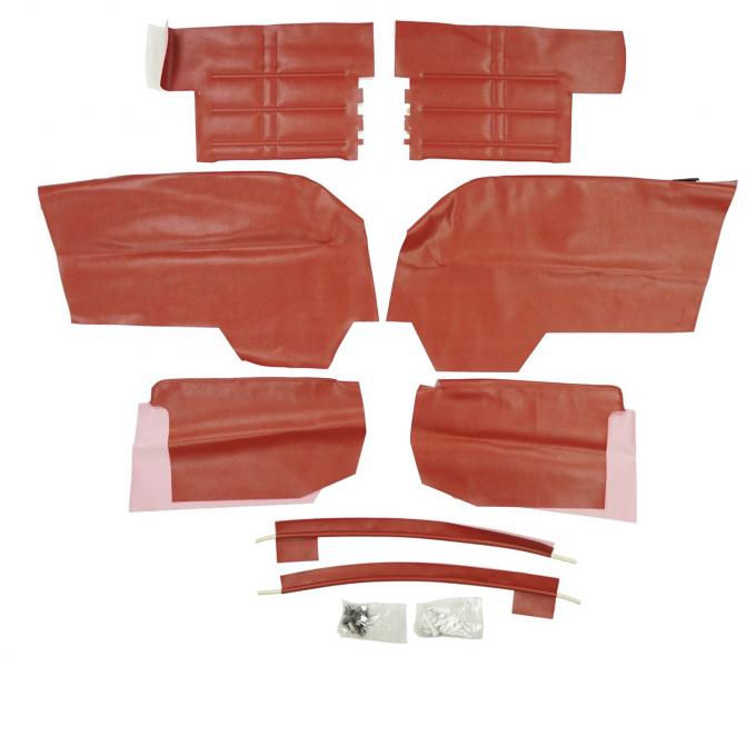 PUI Interiors 1963 Chevrolet Impala/SS Convertible Red Rear Door Panels 63BD64V