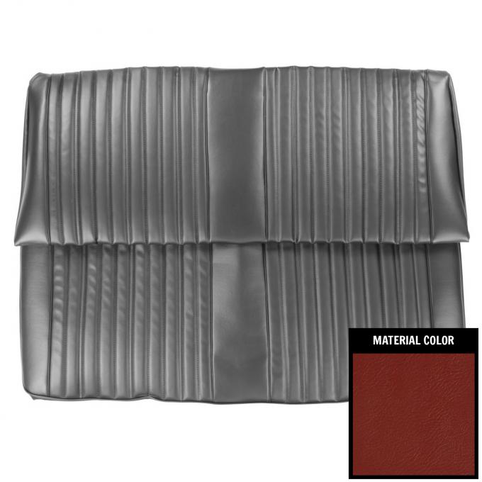 PUI Interiors 1969 Chevrolet Impala/SS Convertible Red Rear Bench Seat Cover 69BS30V