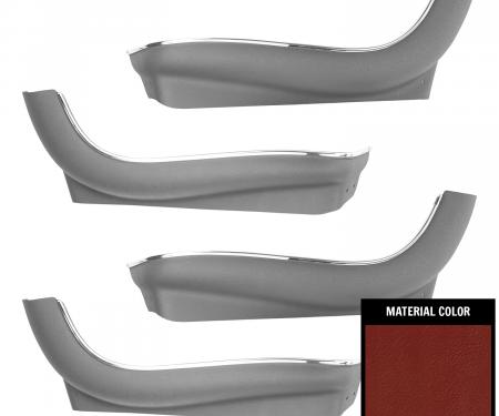 PUI Interiors 1966-1972 Chevelle/GTO/Cutlass/Skylark/Impala/Nova Red Plastic Seat Skirts 69ASBB30