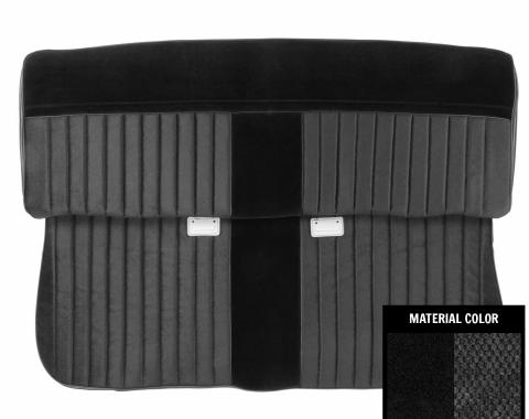 PUI Interiors 1982-1987 Chevrolet Truck Black Cloth Front Bench Seat Cover 82TSC05B