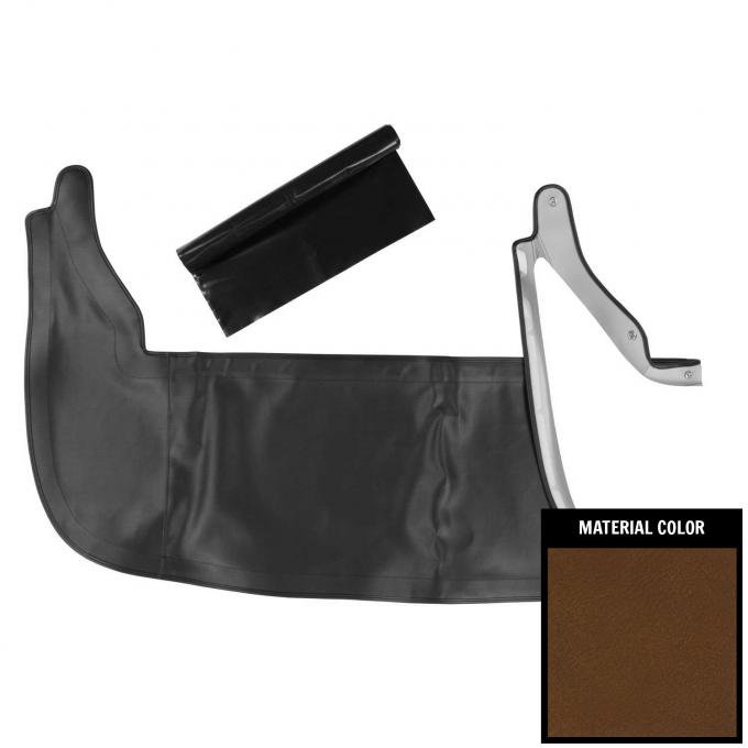 PUI Interiors 1971-1976 Chevrolet Impala Dark Saddle Scissor-Top Convertible Top Boot 71BT42