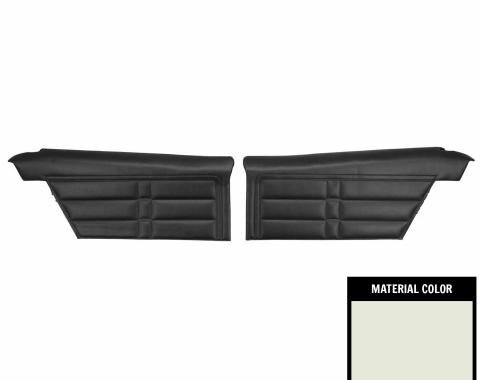 PUI Interiors 1966 Chevrolet Impala SS Hardtop Pre-Assembled White & Black Rear Door Panels 66BD37C-P