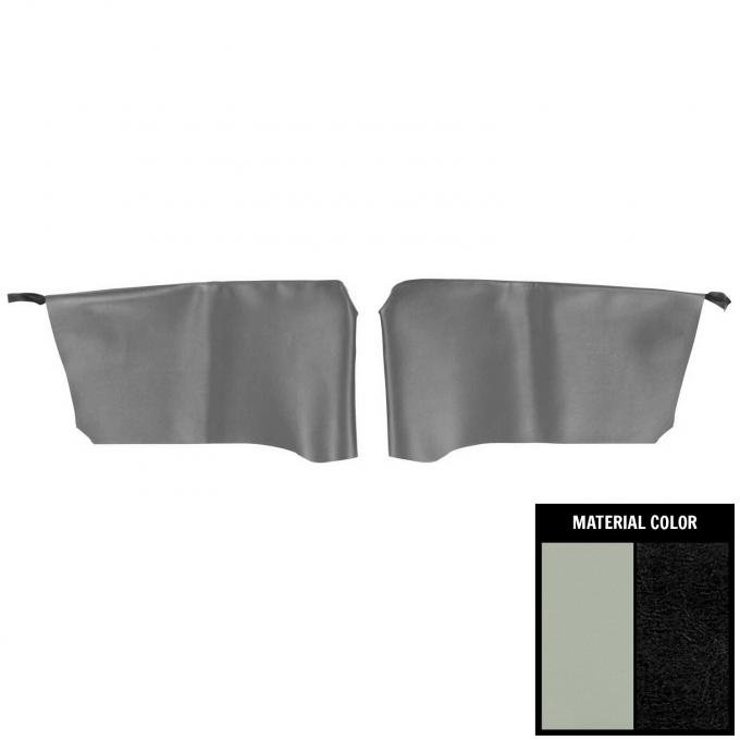 PUI Interiors 1966 Chevrolet Impala Hardtop White & Black Rear Arm Rest Covers 66BR38C