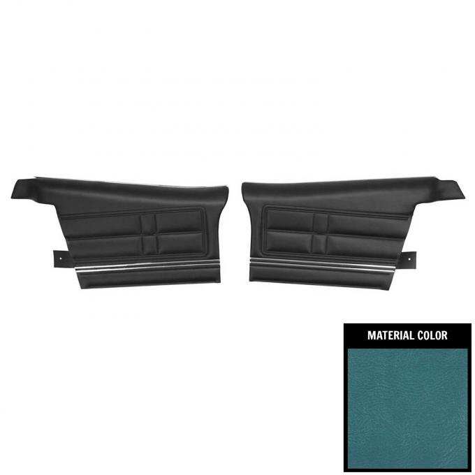 PUI Interiors 1967 Chevrolet Impala Convertible Pre-Assembled Bright Blue Rear Door Panels 67BD14V-P
